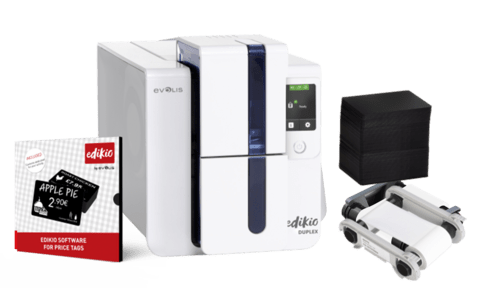 Evolis Edikio Duplex, dual sided, 12 dots/mm (300 dpi), USB, Ethernet, kit (USB)