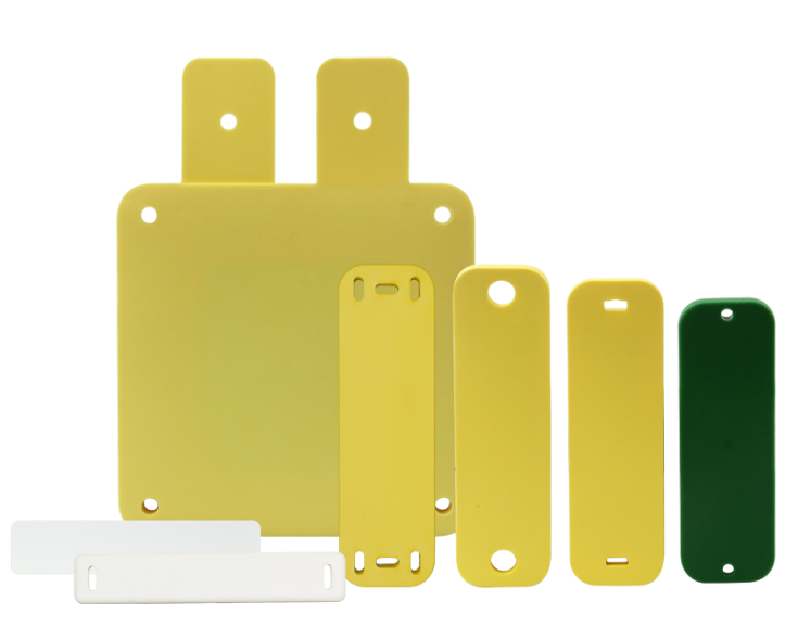 HID SlimFlex RFID tag UHF Higgs 3 Yellow with Hole 7mm